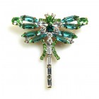 Dragonfly Navette #3 ~ Green Emerald