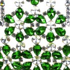 Xmas Flowers Tree Decoration 20cm ~ Green Clear*