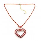 St. Valentine Necklace ~ Double Heart