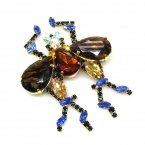 Fly Extra Large Brooch ~ Extra Dark Topaz Wings*