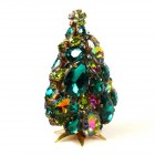 3 Dimensional Medium Xmas Tree Decoration ~ Emerald Vitrail