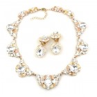 Lite Iris Necklace Set ~ Clear Crystal