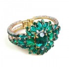 Barocco Clamper Bracelet ~ Emerald