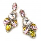 Absolue Earrings Pierced ~ Clear Pink Yellow*