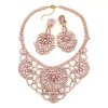 Aisha Necklace Set with Earrings Pink