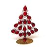 Xmas Teardrops Tree Standing Decoration 7cm ~ Red Clear*