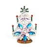 One Flower Tree Standing 8cm ~ Pink Aqua Emerald*