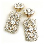 Zara Clips-on Earrings ~ Clear Crystal