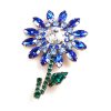 Flower Pin Medium ~ Blue Sapphire