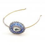 Crystal Eye ~ Headband Tiara ~ Blue with Crystal
