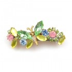 Barrette Clip with Butterfly ~ Pastel Tones