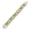 Calypso Bracelet ~ Clear Crystal with Green