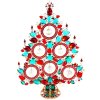 13 Inches Giant Xmas Tree with Glass Baubles ~ Red Emerald Clear
