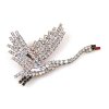 Flying Swan Pin ~ Clear Crystal