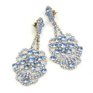 Aisha Earrings for Pierced Ears ~ Light Sapphire