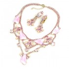 Picasso Jewelry Set with Earrings ~ Pink