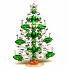 Beautiful Xmas Tree Decoration 21cm Navettes ~ Green Clear*