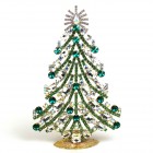 2022 Xmas Tree Decoration 20cm Ovals ~ Green Emerald Clear*