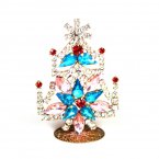 One Flower Tree Standing 8cm ~ Aqua Pink Clear*
