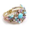 Empress Clamper Bracelet ~ Violet Aqua Tones