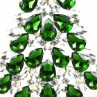 Xmas Teardrops Tree Decoration 20cm ~ Green Clear*