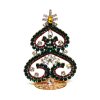 Hearts Standing Xmas Tree 10cm ~ Emerald Multicolor*