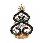 Hearts Standing Xmas Tree 10cm ~ Emerald Multicolor*