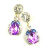Dramatic Earrings Pierced ~ Violet with Clear*