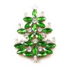 Xmas Tree Brooch #15 ~ Green Clear*
