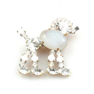 Poodle Small ~ Clear Crystal White