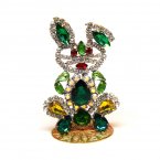 Bunny Stand Up Decoration Medium 8cm ~ Green Multicolor*