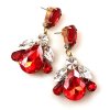 Beaute Earrings Pierced ~ Red with Clear*