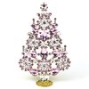 2021 Xmas Tree Stand-up Decoration 22cm ~ Pink Clear