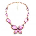 Summer Butterfly Necklace ~ Extra Pink with Violet
