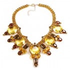 Taj Mahal Necklace ~ Yellow Dark Topaz