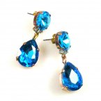 Droplets Earrings Pierced ~ Aqua*