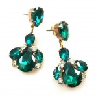 Anna Marie Earrings Pierced ~ Emerald*