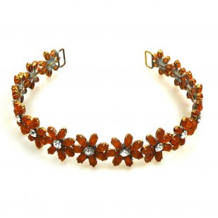 Tiny Flowers Headband ~ Topaz Clear*