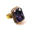 Zenith Ring ~ Clear Crystal with Purple*
