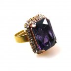 Zenith Ring ~ Clear Crystal with Purple*