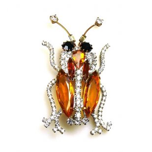 Longhorn Beetle Pin ~ Topaz
