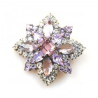 Star Rhinestone Brooch ~ Crystal Violet