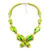 Summer Butterfly Necklace ~ Extra Lime Green with Yellow