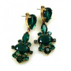 Marlene Earrings Pierced ~ Emerald