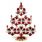 Xmas Flowers Tree Decoration 20cm ~ Red Clear*