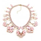 Fancy Essence Necklace ~ Opaque White with Rose