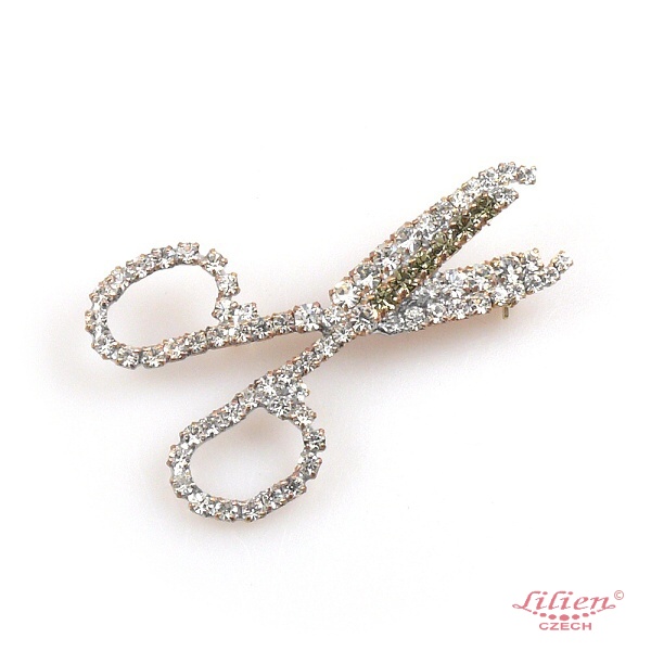 Bling Bling Scissors Shape Brooch Pin Inlaid Shiny Rhinestone Women's  Corsage Fixed Clothing Pin - Temu