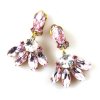 Dione Earrings Clips ~ Pink with Clear*