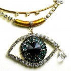 Emerald Eye ~ Wonderful Rhinestone Necklace