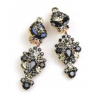 Andromeda Earrings with Clips ~ Black Diamond